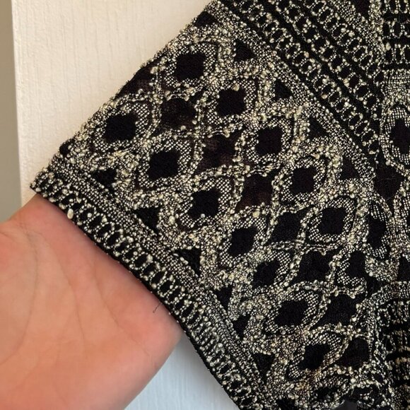 Vintage Black & Tan Textured Knit Top Size XL - Picture 7 of 8